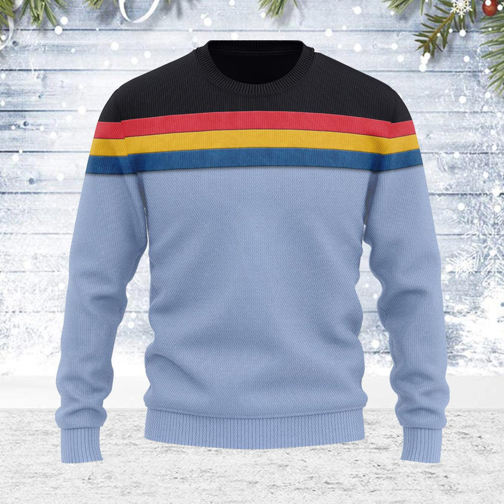 Wesley Crusher Themed Costume Christmas Wool Sweater - CustomsPig.com