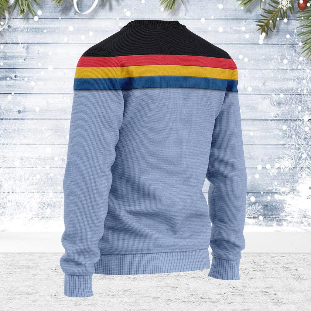 Wesley Crusher Themed Costume Christmas Wool Sweater - CustomsPig.com