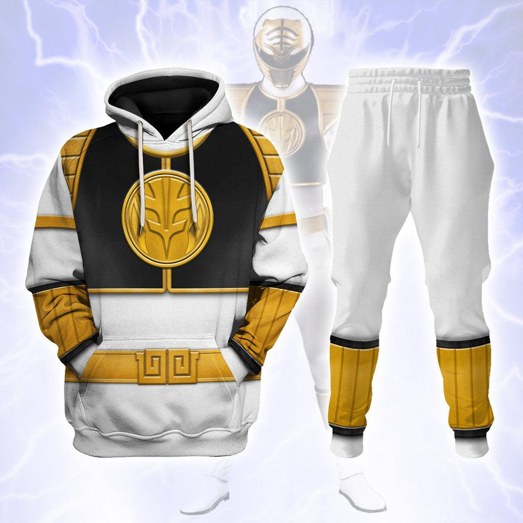 White Ranger Mighty Morphin Hoodies Sweatshirt T-shirt Hawaiian Tracksuit -  CustomsPig.com