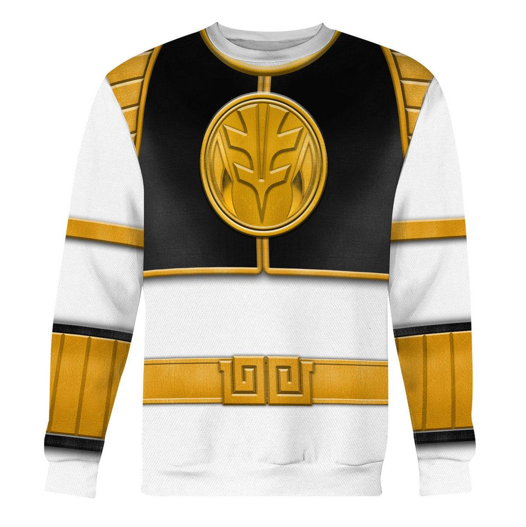 White Ranger Mighty Morphin Hoodies Sweatshirt T-shirt Hawaiian Tracksuit -  CustomsPig.com