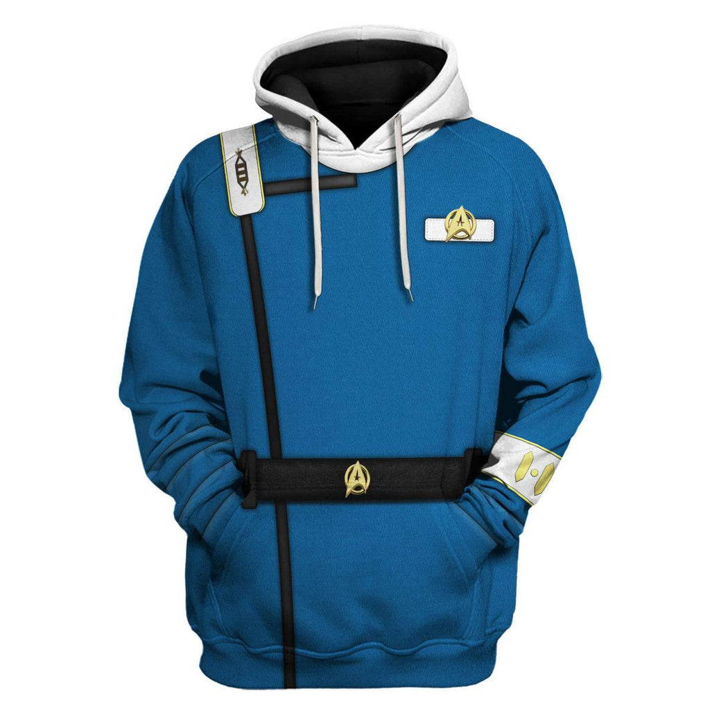 Wrath Of Khan Kirk Spock Starfleet Blue T-shirt Hoodie Sweatpants Apparel -  CustomsPig.com