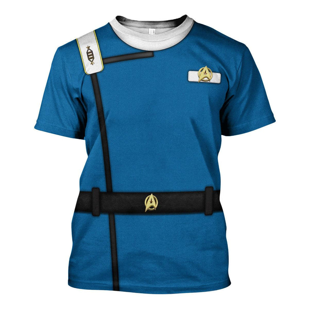 Wrath Of Khan Kirk Spock Starfleet Blue T-shirt Hoodie Sweatpants Apparel -  CustomsPig.com