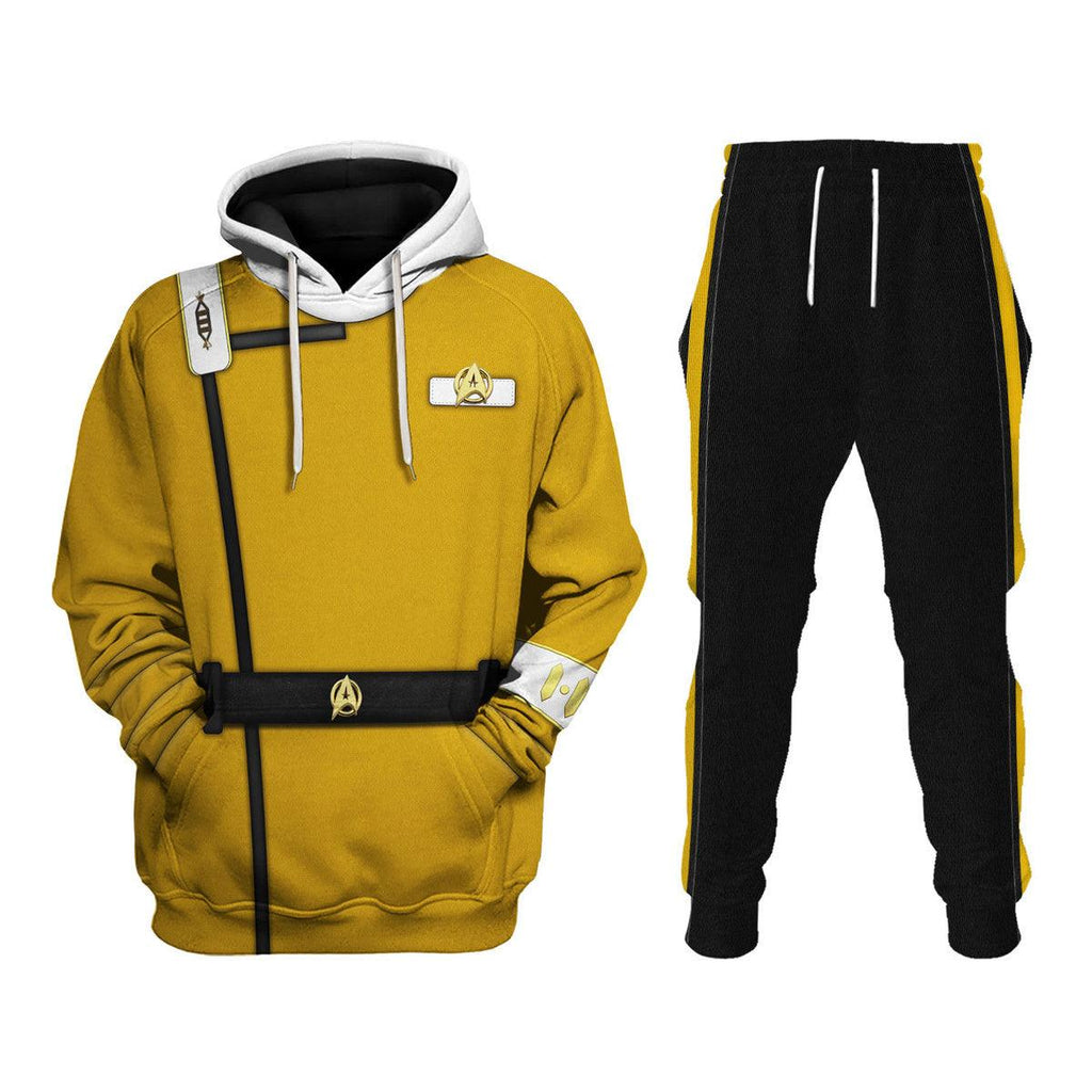 Wrath Of Khan Kirk Spock Starfleet Yellow T-shirt Hoodie Sweatpants Apparel -  CustomsPig.com