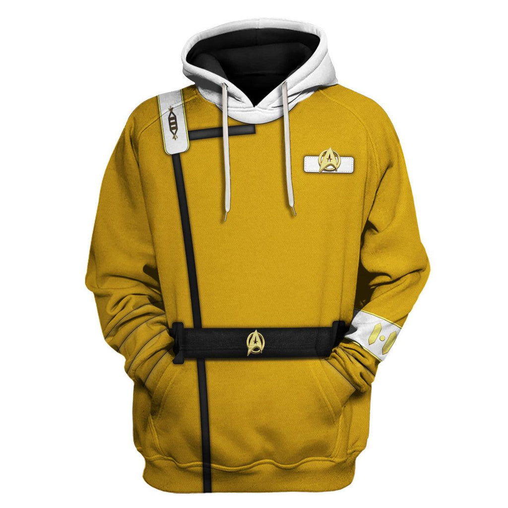 Wrath Of Khan Kirk Spock Starfleet Yellow T-shirt Hoodie Sweatpants Apparel -  CustomsPig.com