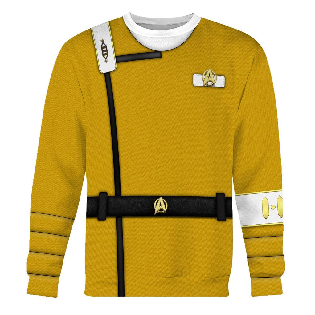 Wrath Of Khan Kirk Spock Starfleet Yellow T-shirt Hoodie Sweatpants Apparel -  CustomsPig.com