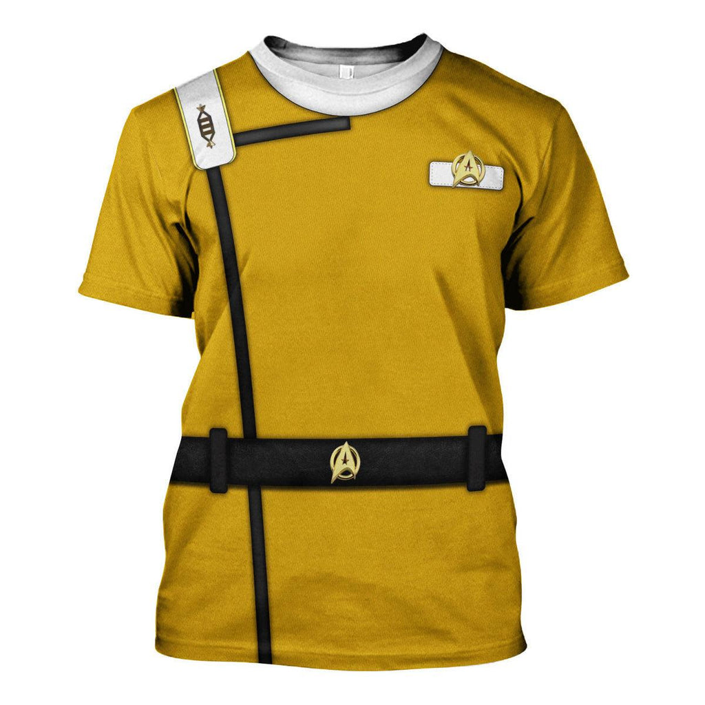 Wrath Of Khan Kirk Spock Starfleet Yellow T-shirt Hoodie Sweatpants Apparel -  CustomsPig.com