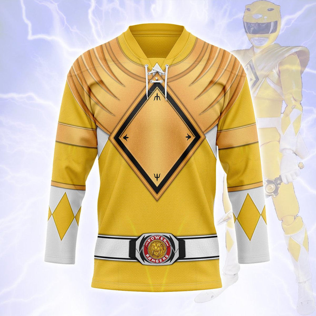 Yellow Ranger Dragon Shield Hockey Jersey -  CustomsPig.com