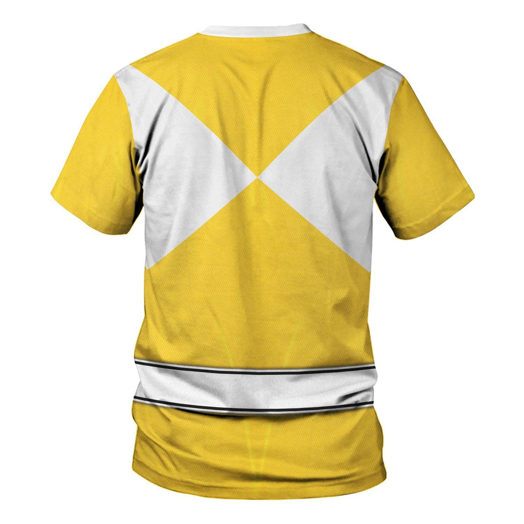 Yellow Ranger Mighty Morphin Hoodies Sweatshirt T-shirt Hawaiian Tracksuit -  CustomsPig.com