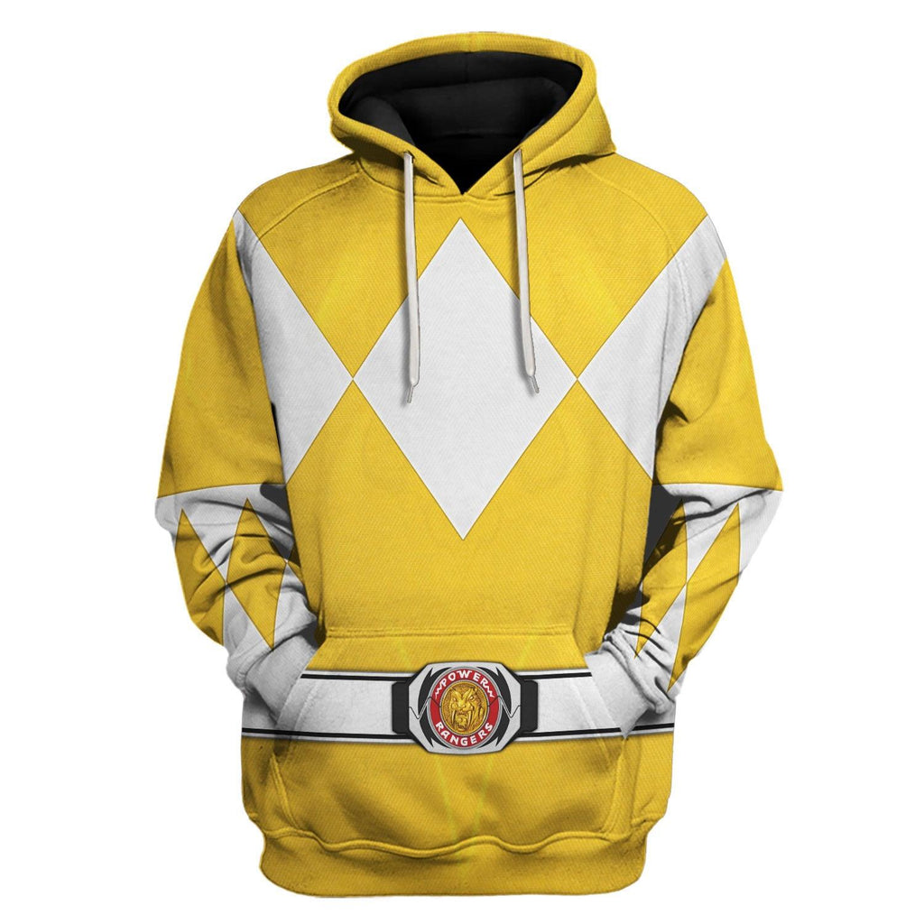 Yellow Ranger Mighty Morphin Hoodies Sweatshirt T-shirt Hawaiian Tracksuit -  CustomsPig.com