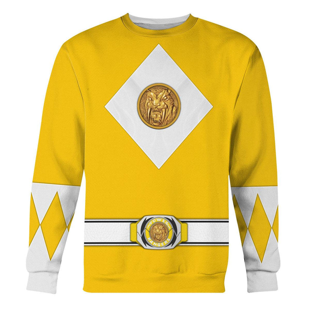 Yellow Ranger Mighty Morphin The Movie (1995) Hoodies Sweatshirt T-shirt Hawaiian - CustomsPig.com