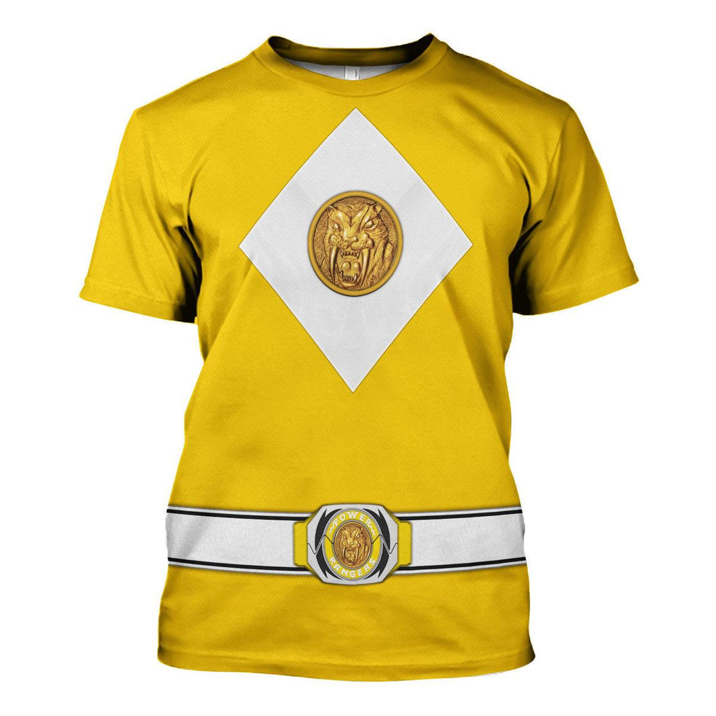 Yellow Ranger Mighty Morphin The Movie (1995) Hoodies Sweatshirt T-shirt Hawaiian - CustomsPig.com