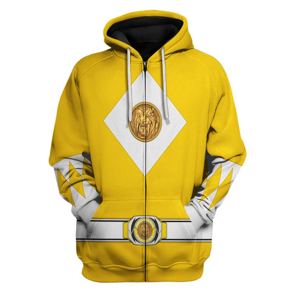 Yellow Ranger Mighty Morphin The Movie (1995) Hoodies Sweatshirt T-shirt Hawaiian - CustomsPig.com