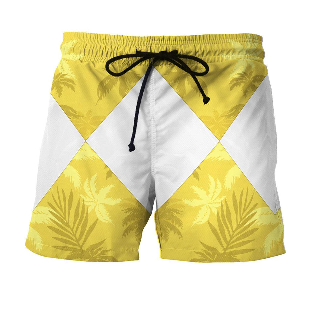 Yellow Ranger x Tommy Vercetti Hawaiian Shirt & Beach Shorts - CustomsPig.com