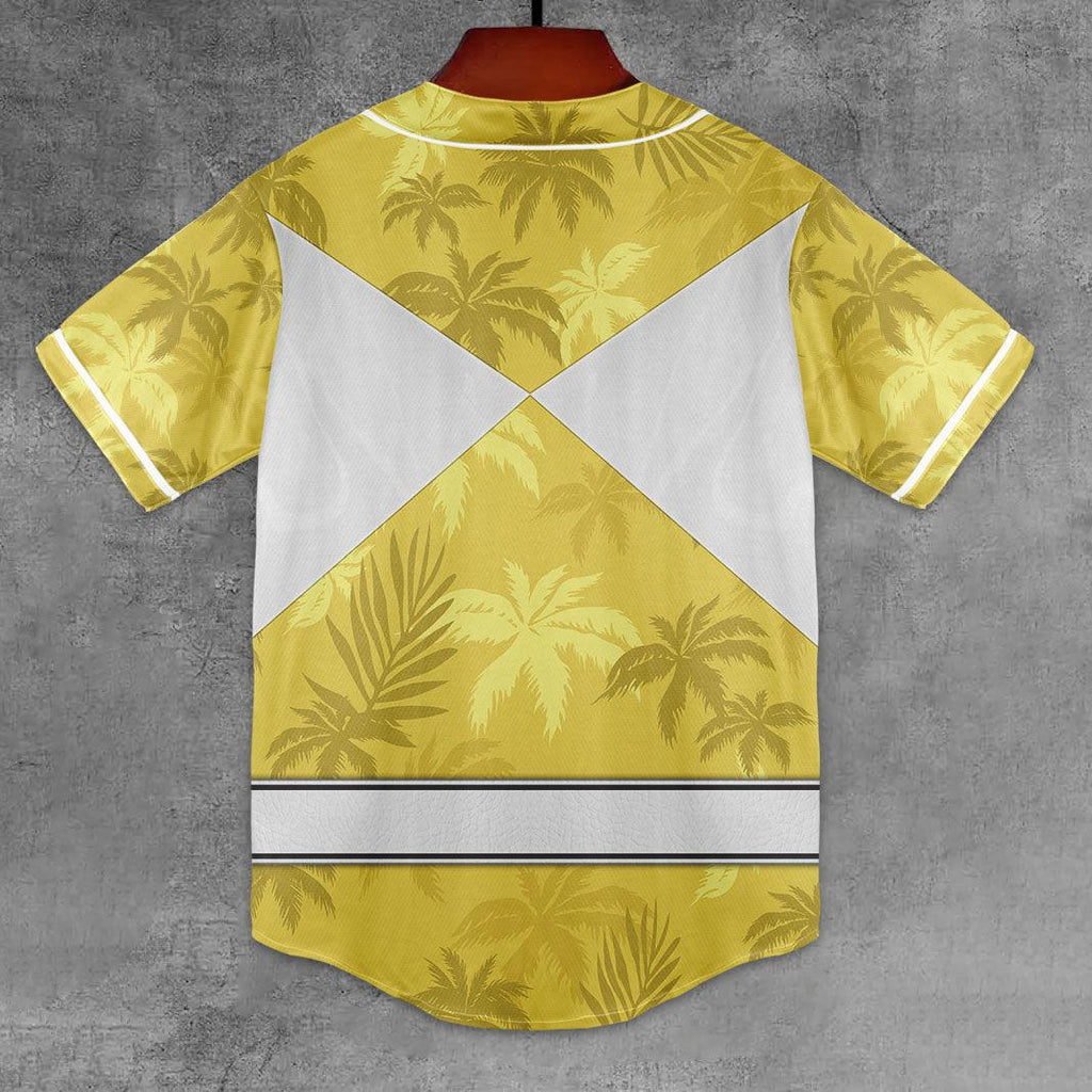 Yellow Ranger x Tommy Vercetti MLB Jersey Shirt Beach Shorts - CustomsPig.com