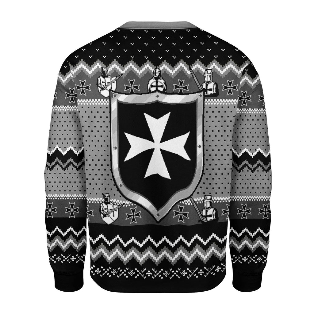 Gearhomies Christmas Unisex Sweater Knights Hospitaller Ugly Christmas 3D Apparel