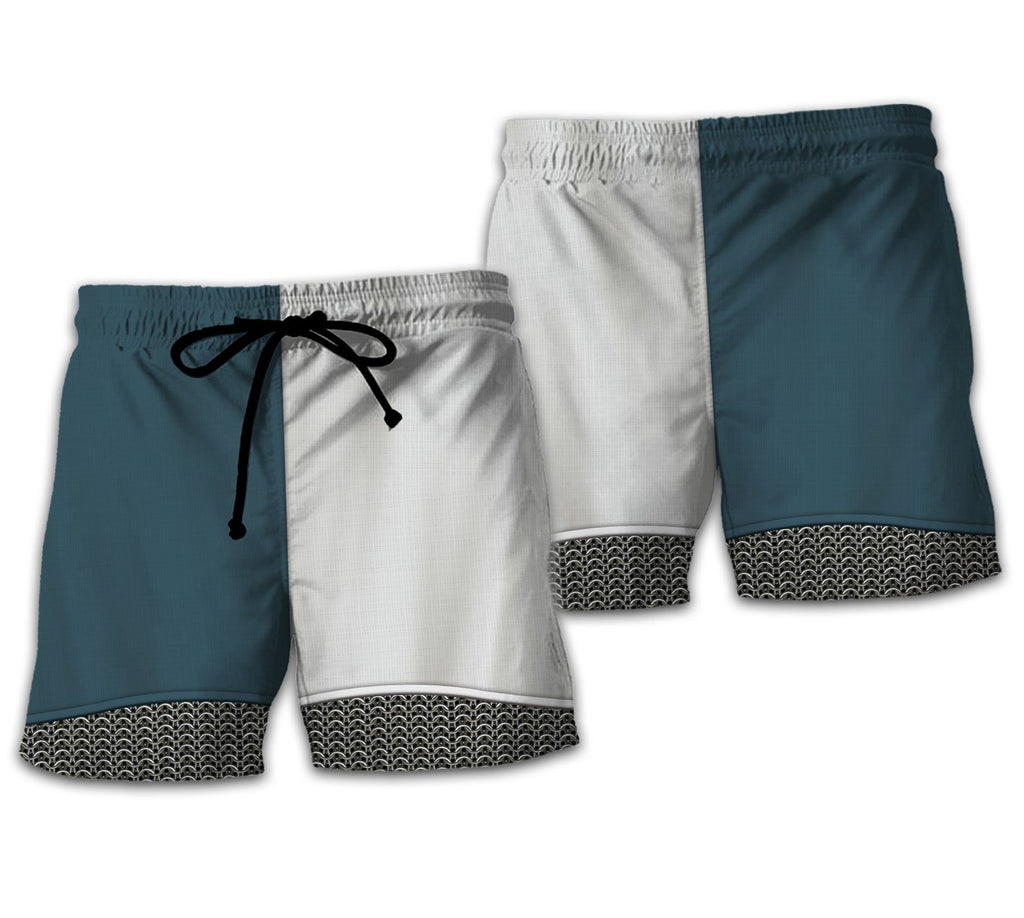 French Knight Hawaiian Shirt Beach Shorts / S Qm765