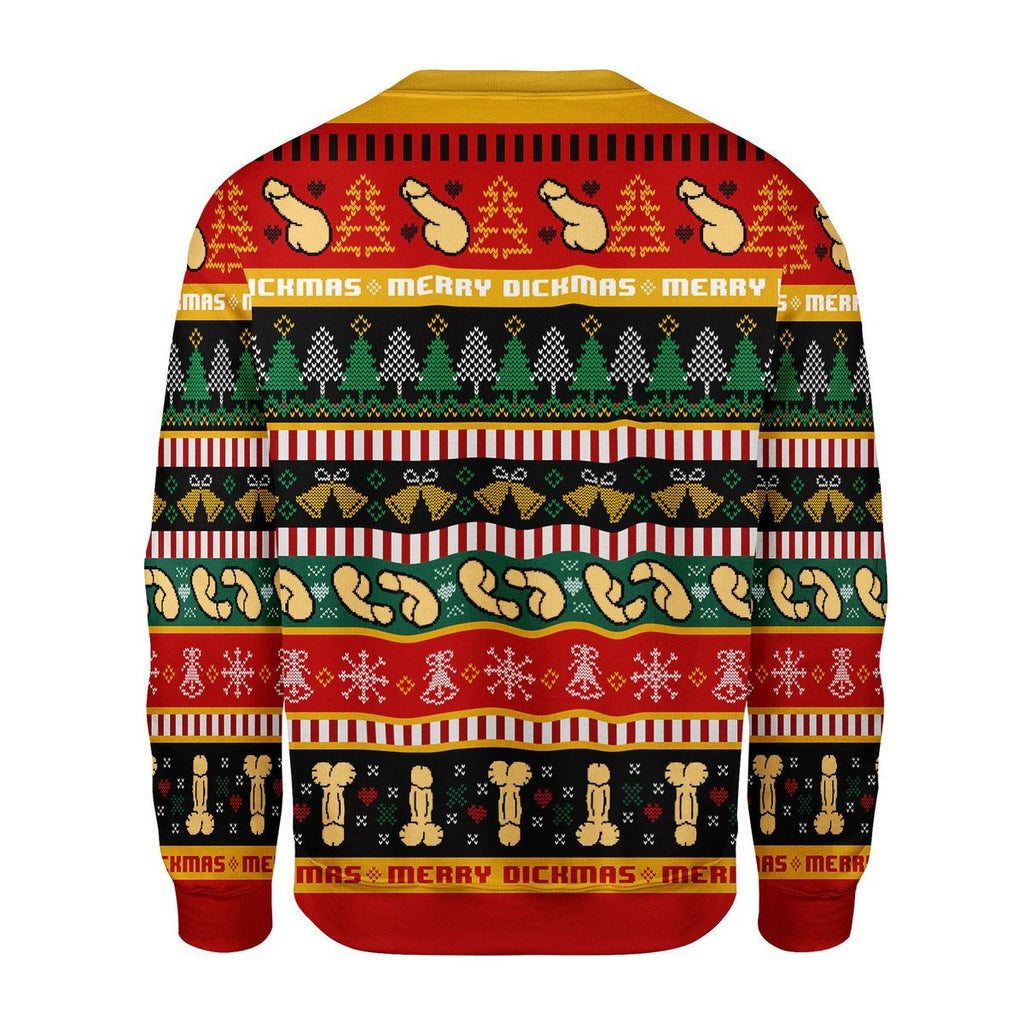 Gearhomies Christmas Unisex Sweater D**ck Ugly Christmas 3D Apparel