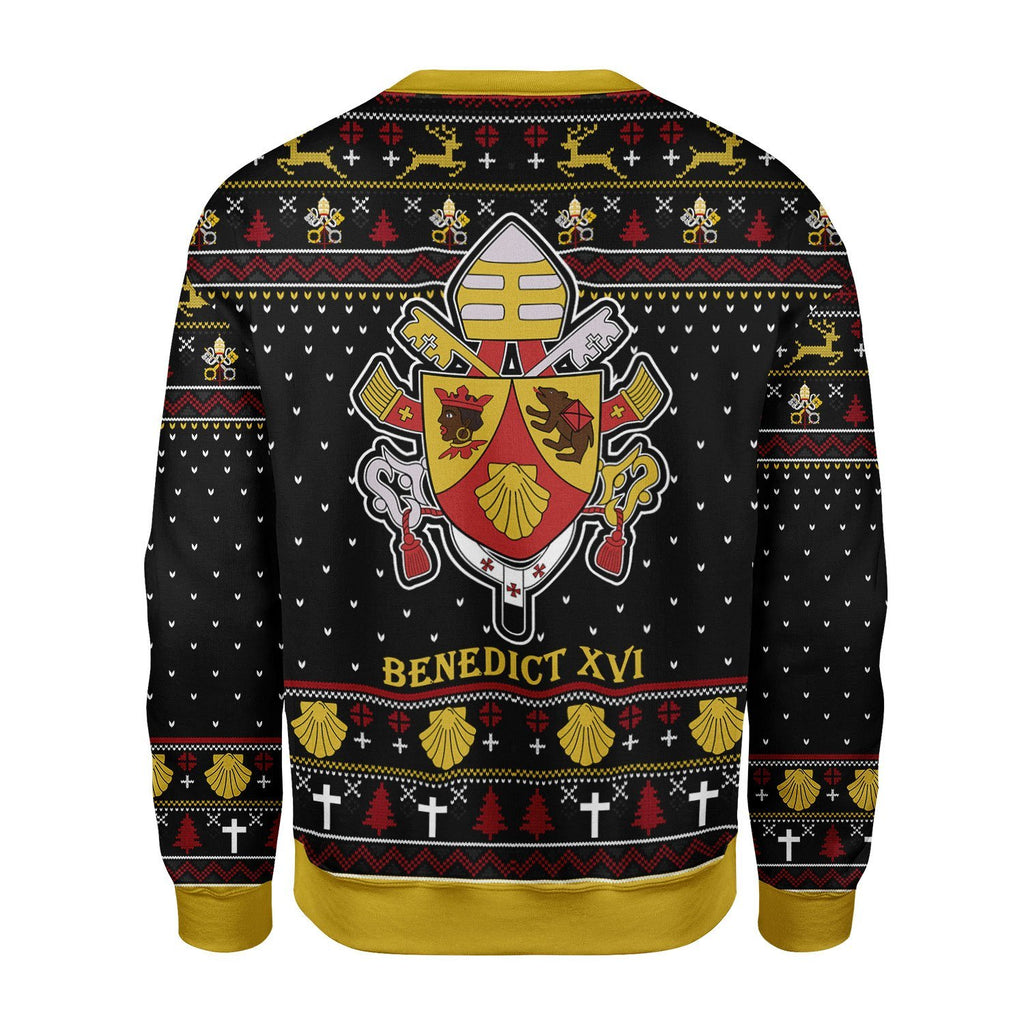 Gearhomies Christmas Unisex Sweater Pope Benedict XVI Coat Of Arms 3D Apparel