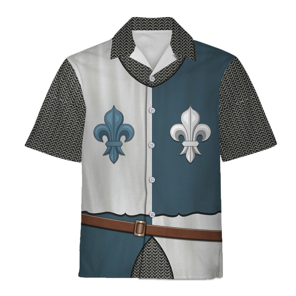 French Knight Hawaiian Shirt / S Qm765