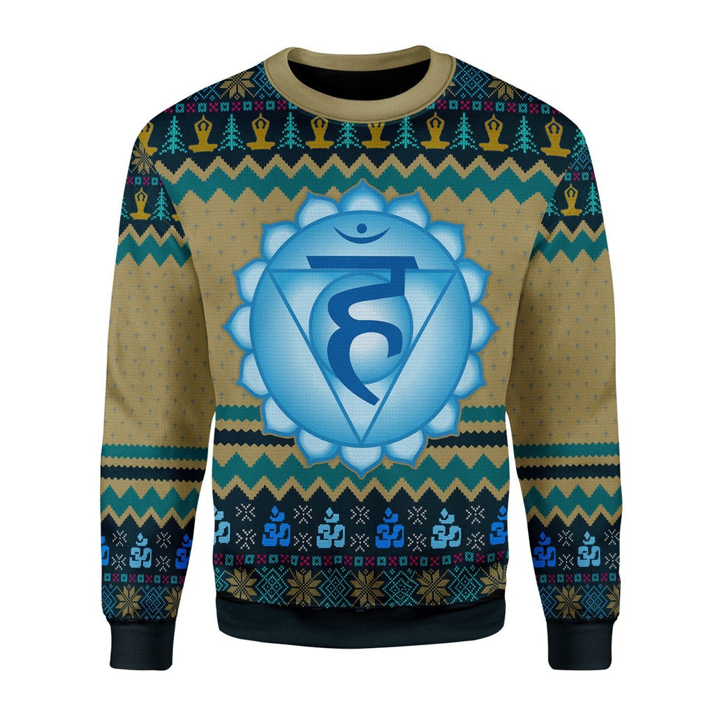 Gearhomies Christmas Unisex Sweater Throat Chakra 3D Apparel