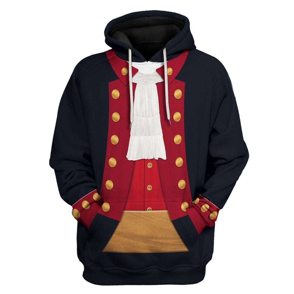 John Paul Jones Revolutionary War Uniform Fleece Hoodie / S Qm1405