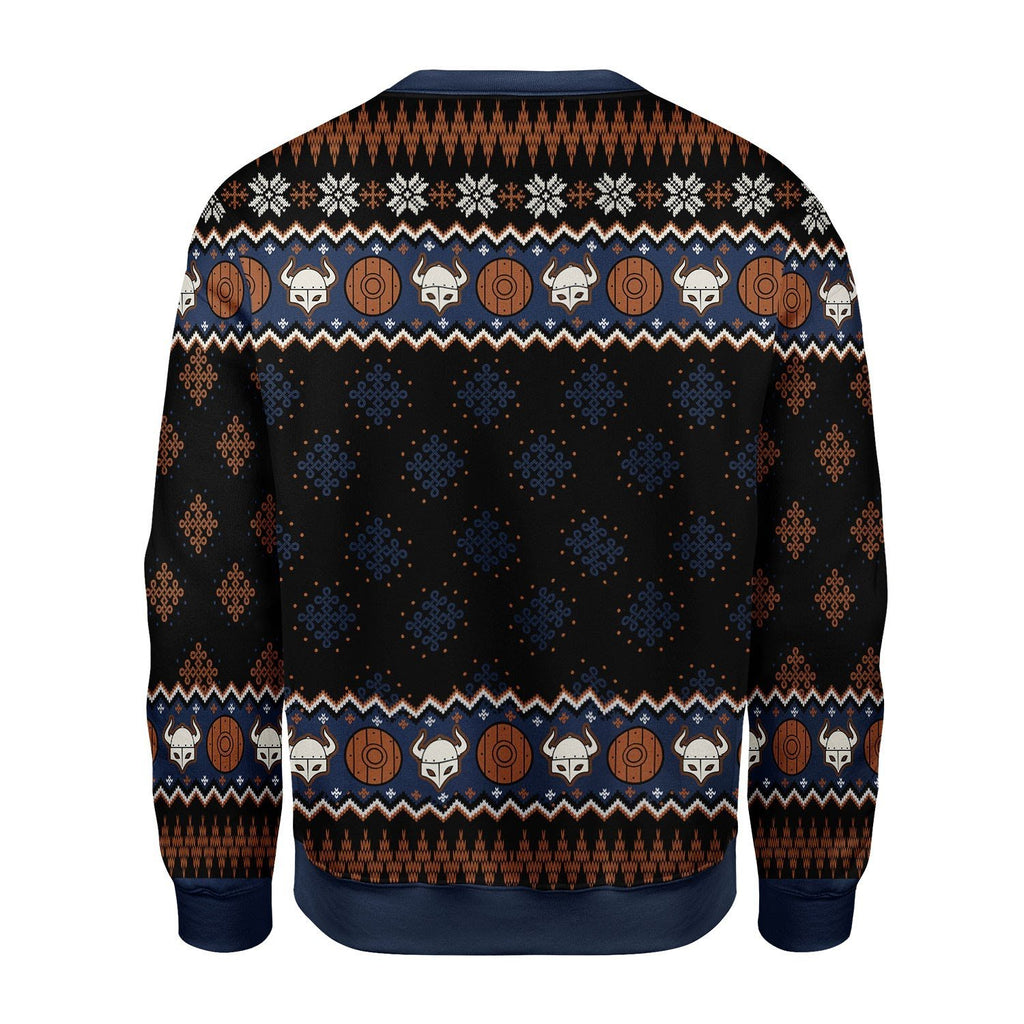 Gearhomies Christmas Unisex Sweater Not Kill Me Should Run Viking Mythology 3D Apparel