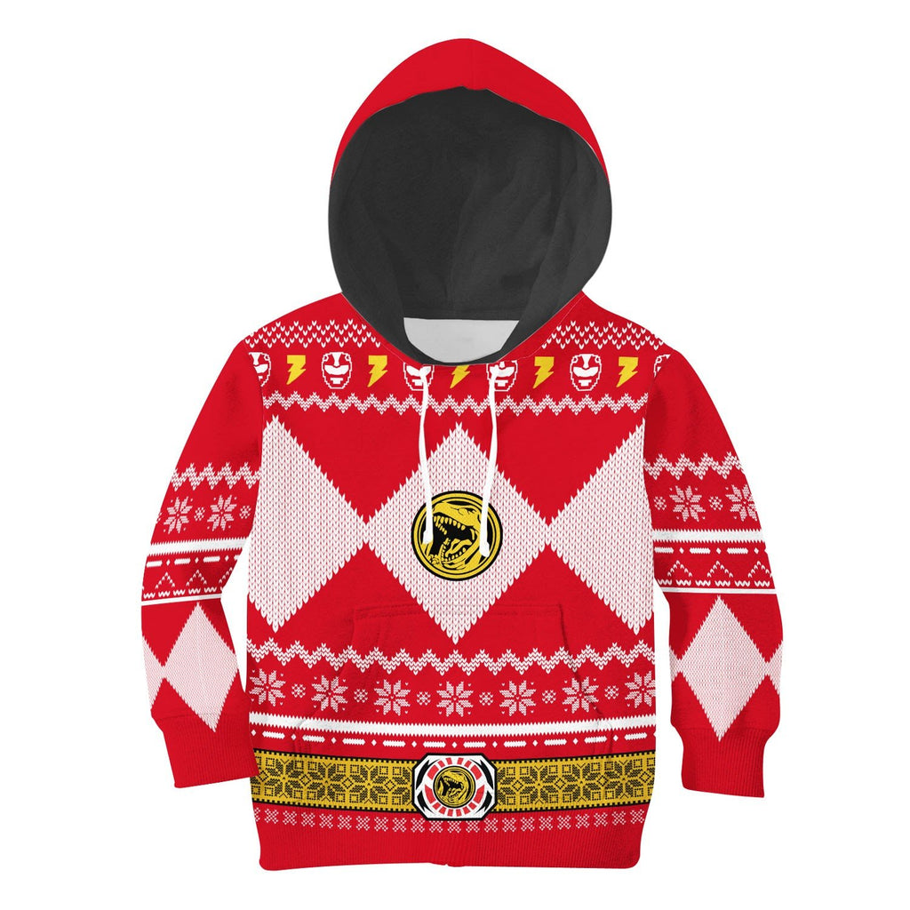 Gearhomies Unisex Kid Tops Pullover Sweatshirt Red Mighty3D Apparel