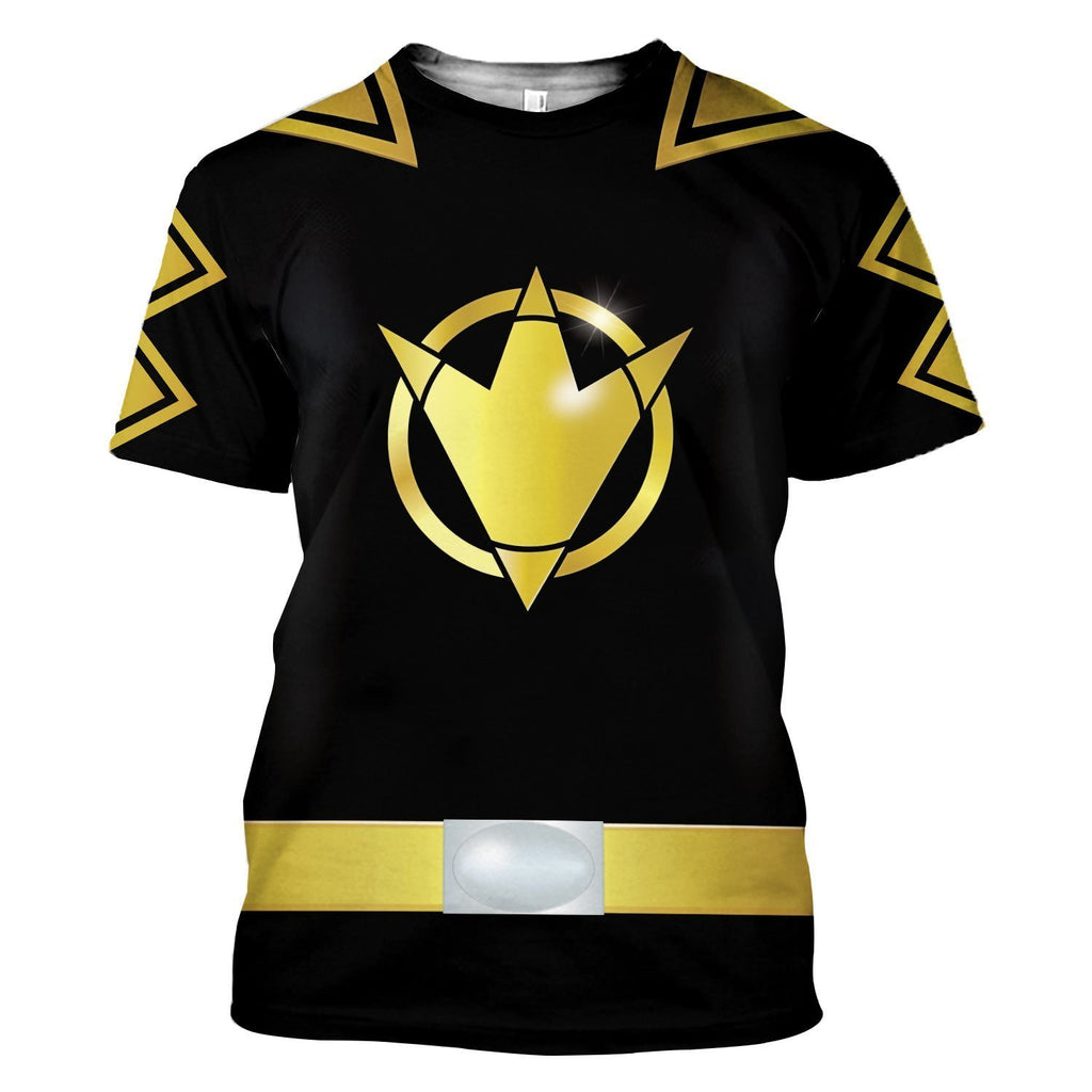 Dino Thunder Black Ranger T-Shirt / S Qm88