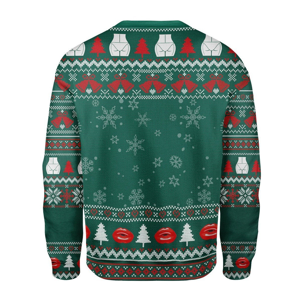 Gearhomies Christmas Unisex Sweater Kim Kardashian Milk Santa Ugly Christmas 3D Apparel