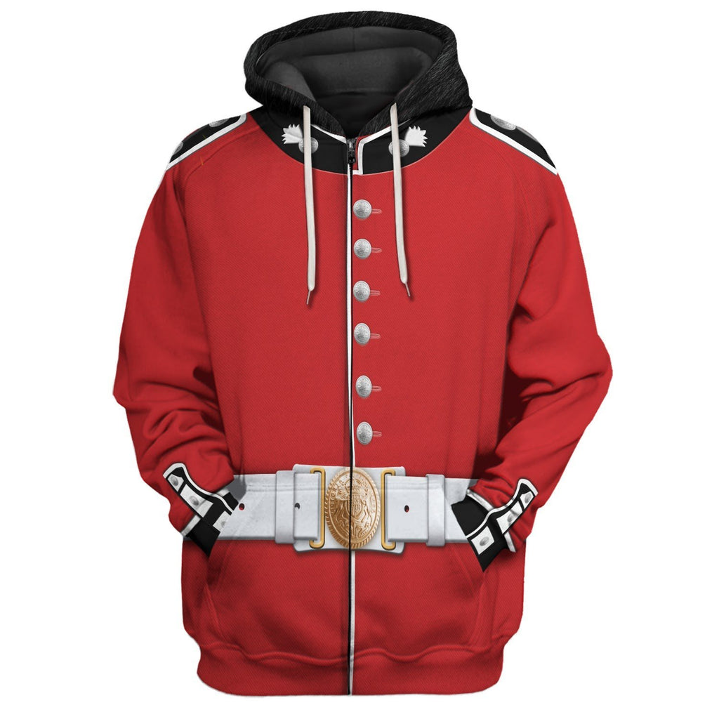 The Queen Guards Uniform United Kingdom Zip Hoodie / S Vn189