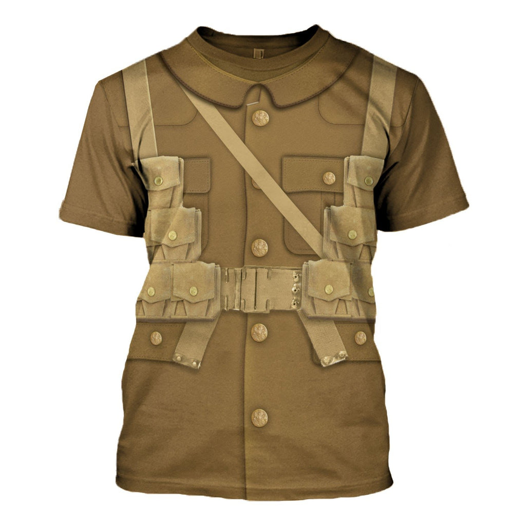 World War 1 Uniform British Soldiers Vn190 T-Shirt / S