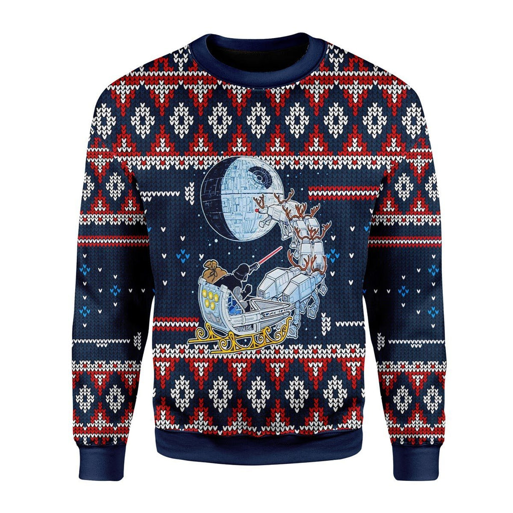 Gearhomies Christmas Unisex Sweater Darth Satnta Ugly Christmas 3D Apparel