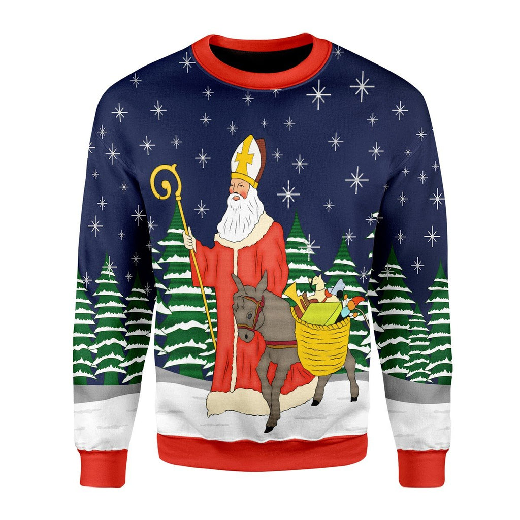 Gearhomies Christmas Unisex Sweater Saint Nicholas 3D Apparel