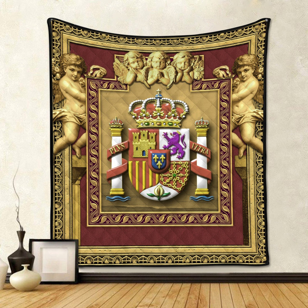 Coat Of Arms Spain Quilt / S (37.8 X 44.9 Inches/ 3.1 3.7 Feet) Qm1357