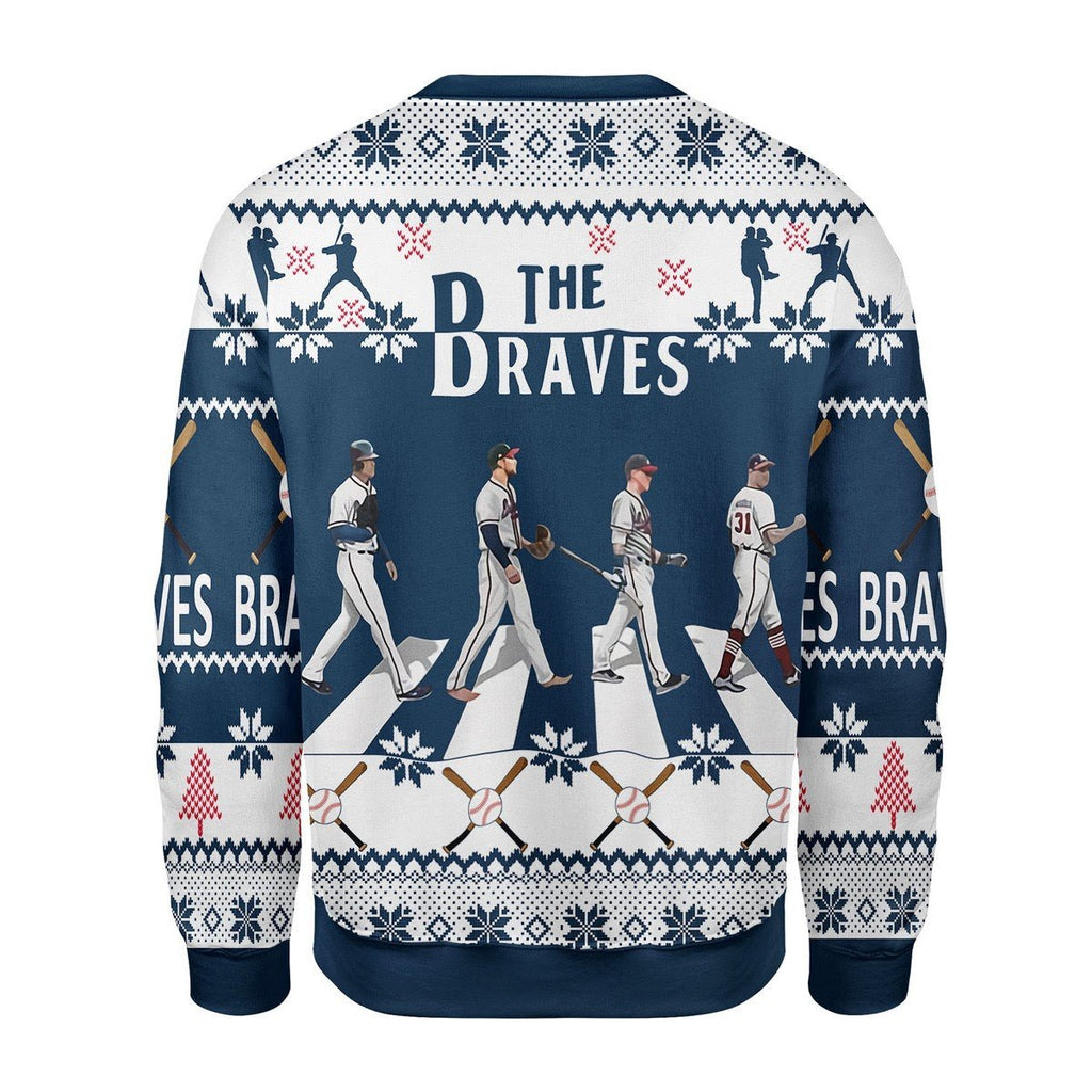 Gearhomies Christmas Unisex Sweater The Braves Walking Abbey Road 3D Apparel