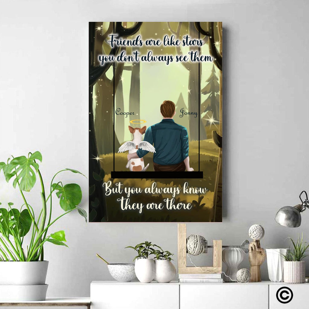 BFF-D001-5 Personalized Canvas Friends Are Like Stars You Always Know They Are There