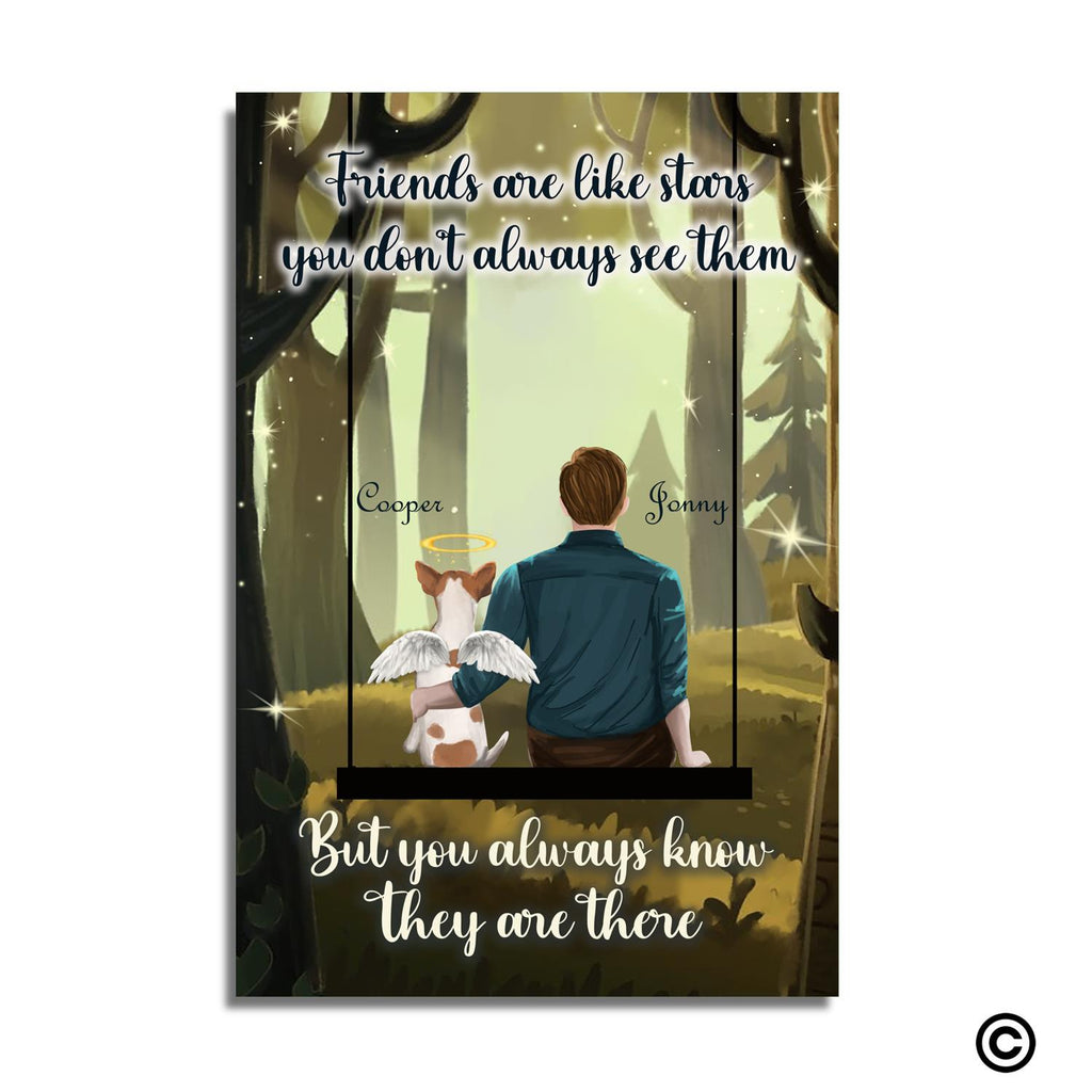 BFF-D001-5 Personalized Canvas Friends Are Like Stars You Always Know They Are There