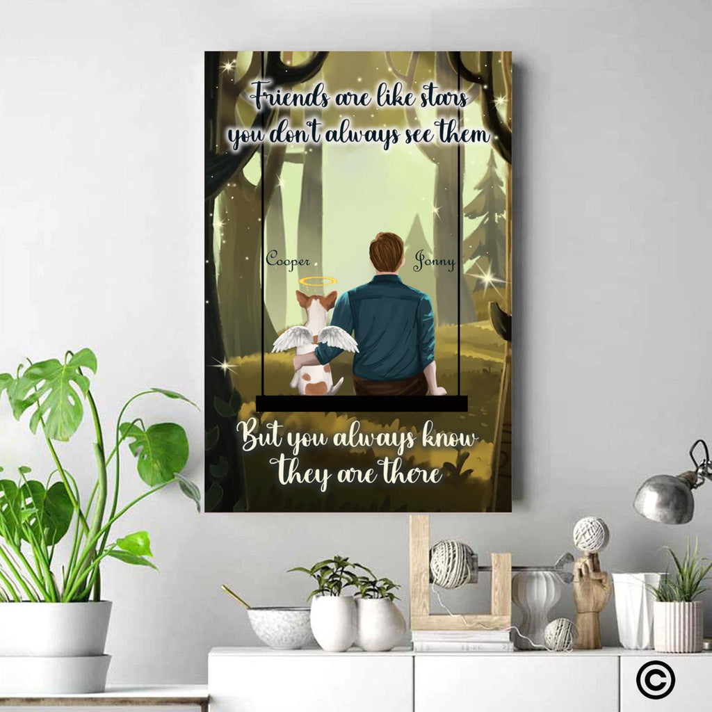 BFF-D001-5 Personalized Canvas Friends Are Like Stars You Always Know They Are There