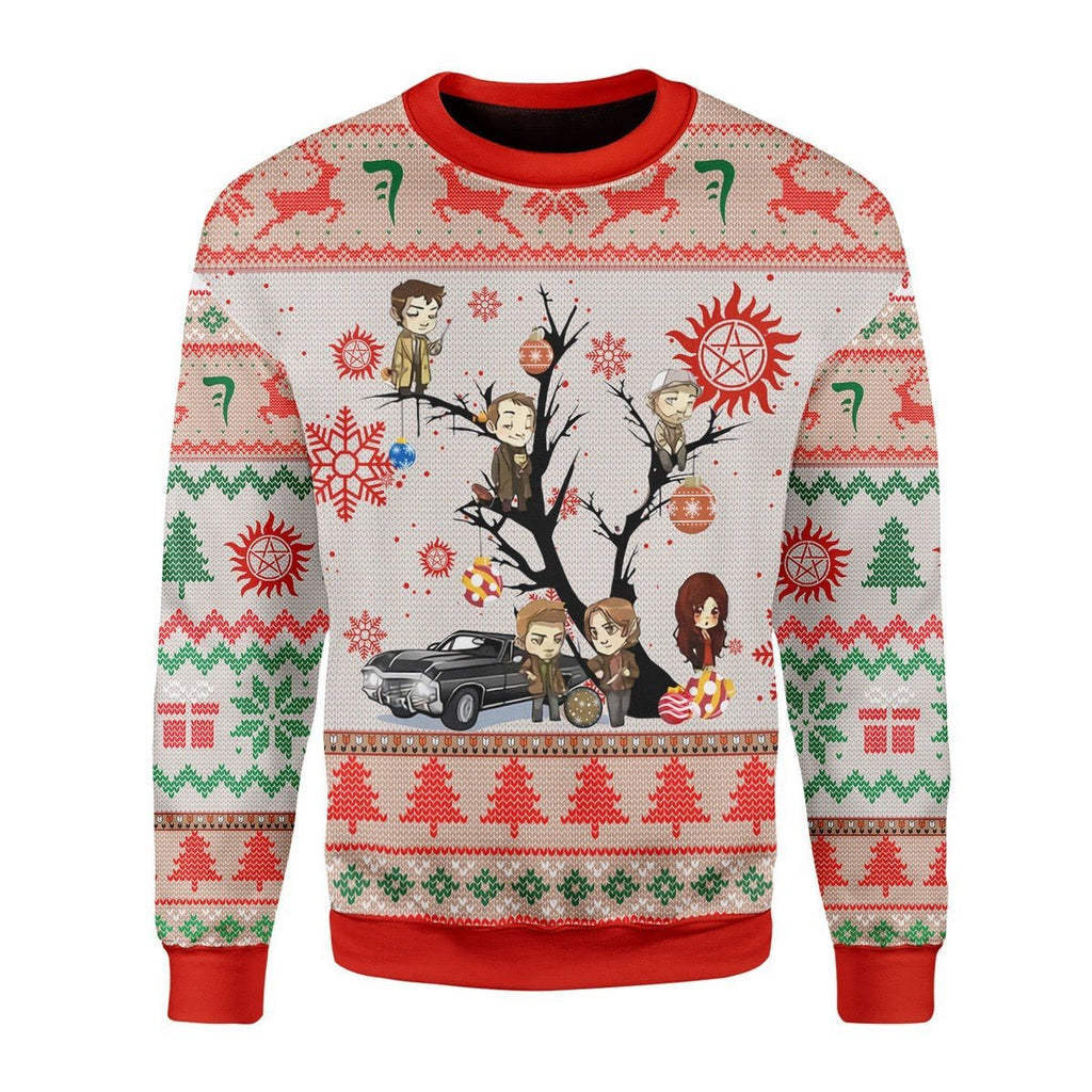 Gearhomies Christmas Unisex Sweater Supernatural 3D Apparel