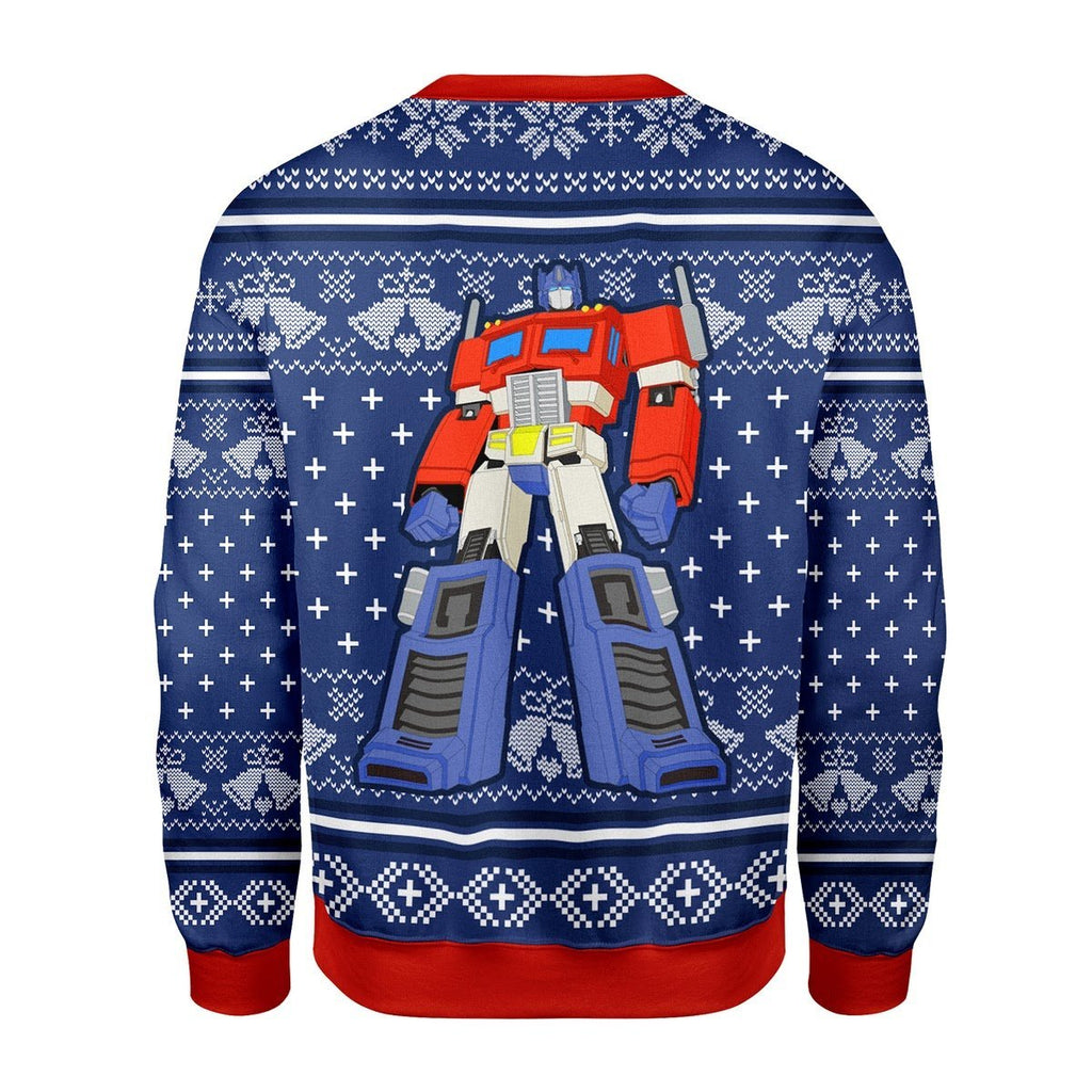 Gearhomies Christmas Unisex Sweater Optimus Prime 3D Apparel