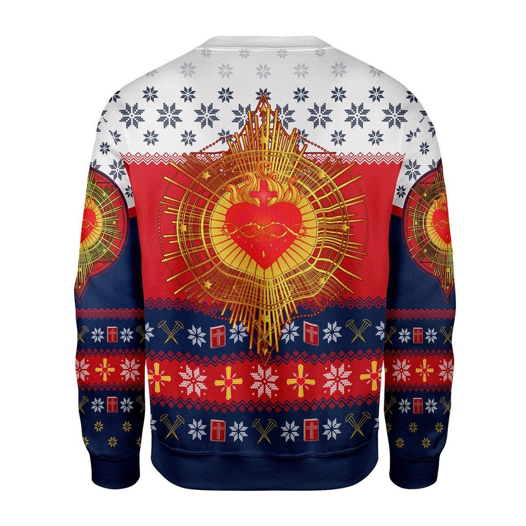 Gearhomies Christmas Unisex Sweater Sacred Heart 3D Apparel