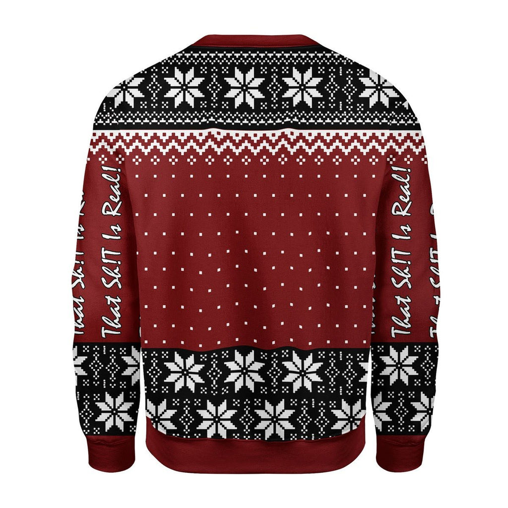 Gearhomies Christmas Unisex Sweater Shit Is Real 3D Apparel