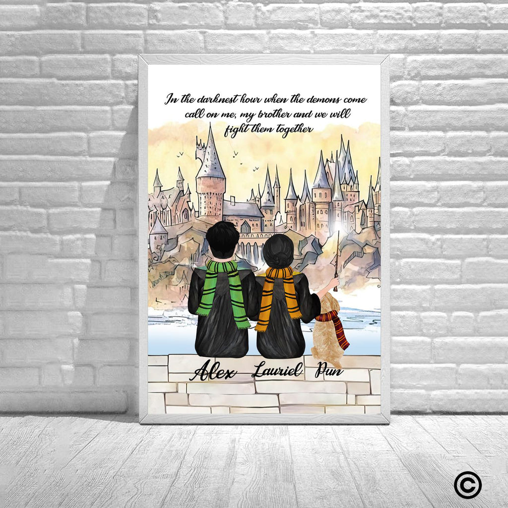 G1198- In the darkest hour when the demons come call on me brother and we will fight them together Gift For Friends Canvas