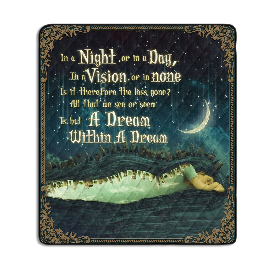 A Dream Within Edgar Allan Poe Quilt / S (37.8 X 44.9 Inches/ 3.1 3.7 Feet) Qm1557