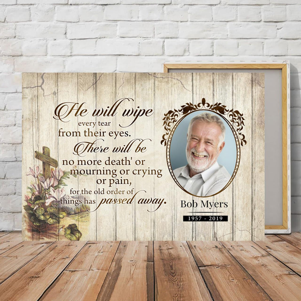 Personalized Canvas Poster - Goodbyes are not forever, In Loving Memory Sign, In Loving Memory Gifts, Memorial Gift, Sympathy Gift, Sympathy Gift Mother, Memorial Gift CP-MM-QM001-3
