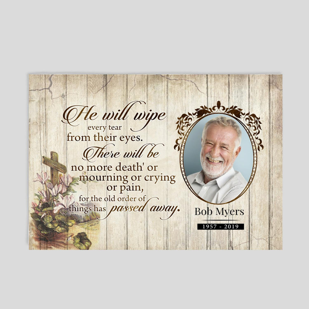 Personalized Canvas Poster - Goodbyes are not forever, In Loving Memory Sign, In Loving Memory Gifts, Memorial Gift, Sympathy Gift, Sympathy Gift Mother, Memorial Gift CP-MM-QM001-3