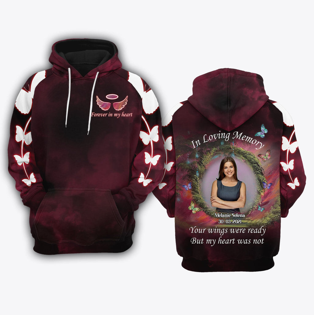 In Loving Memory, Upload Photo Personalized All Over Print Hoodie