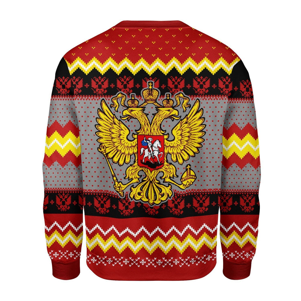 Gearhomies Christmas Unisex Sweater Russia Coat Of Arms 3D Apparel