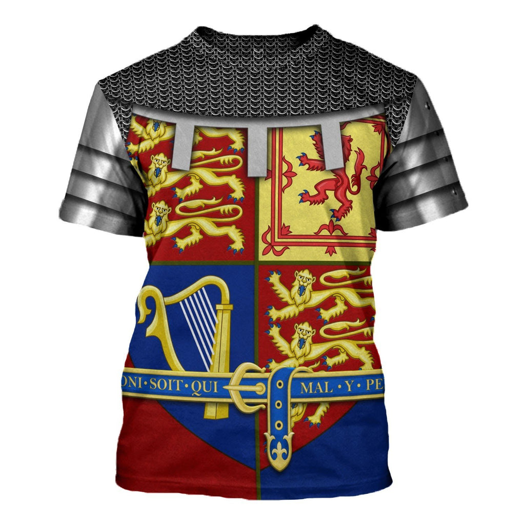 Royal Coat Of Arms The United Kingdom (Queen Elizabeth Ii) T-Shirt / S Qm873