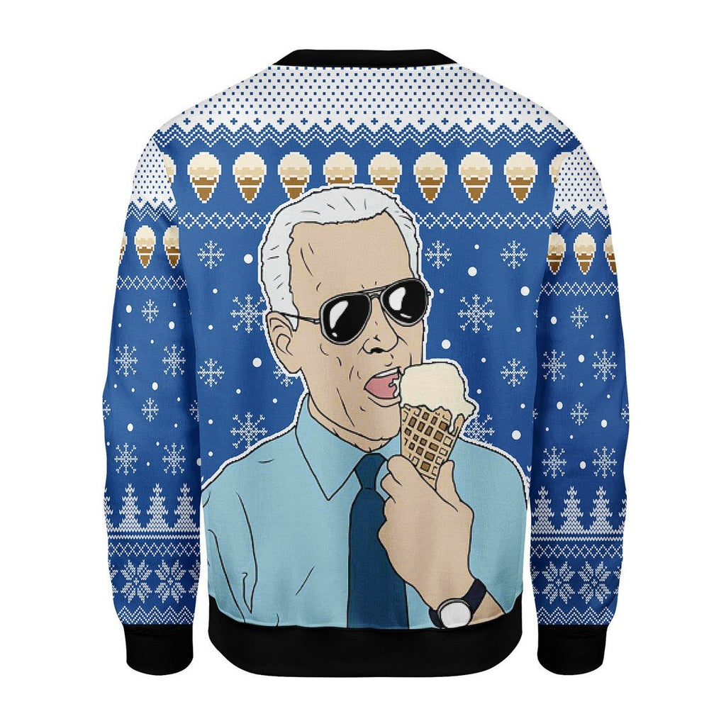 Gearhomies Christmas Unisex Sweater Joe I Love Ice Cream Christmas 3D Apparel